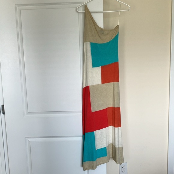Geometric Colorblock Maxi Dress - Picture 2 of 4